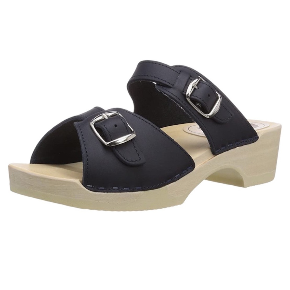 BigHorn Flexible Buckle Navy Sandal Clogs 38